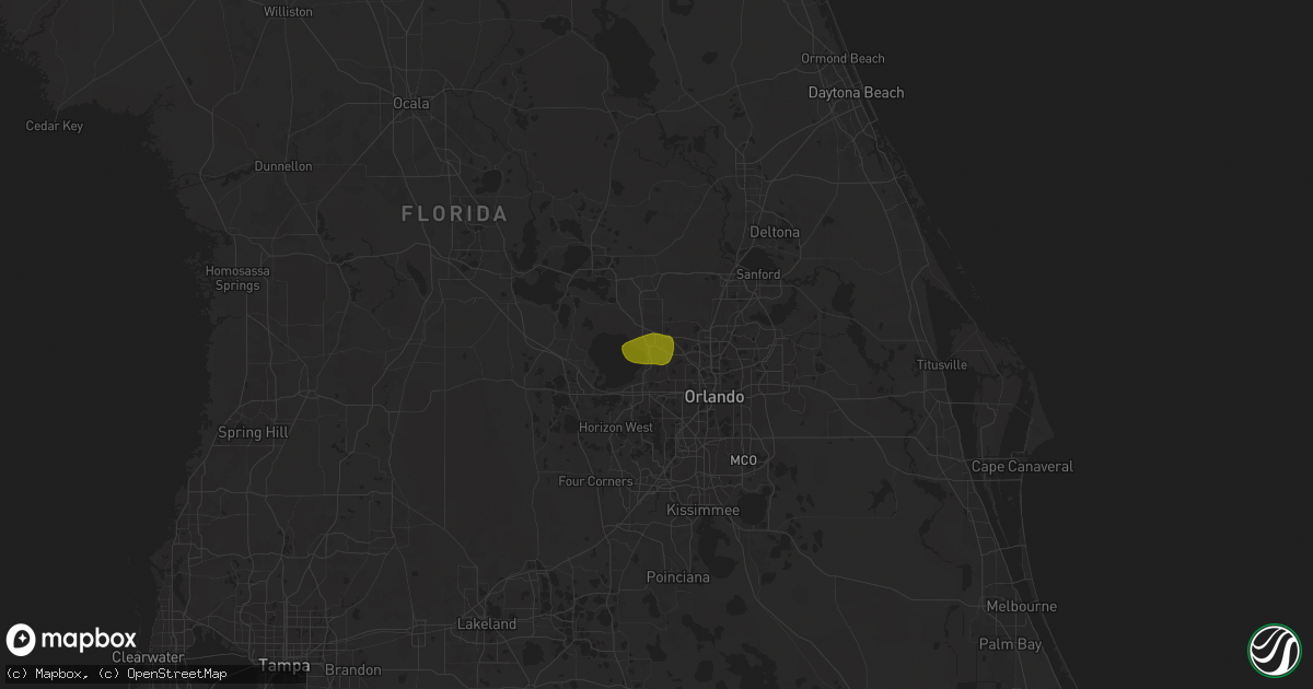 Hail map in Apopka, FL on May 8, 2025