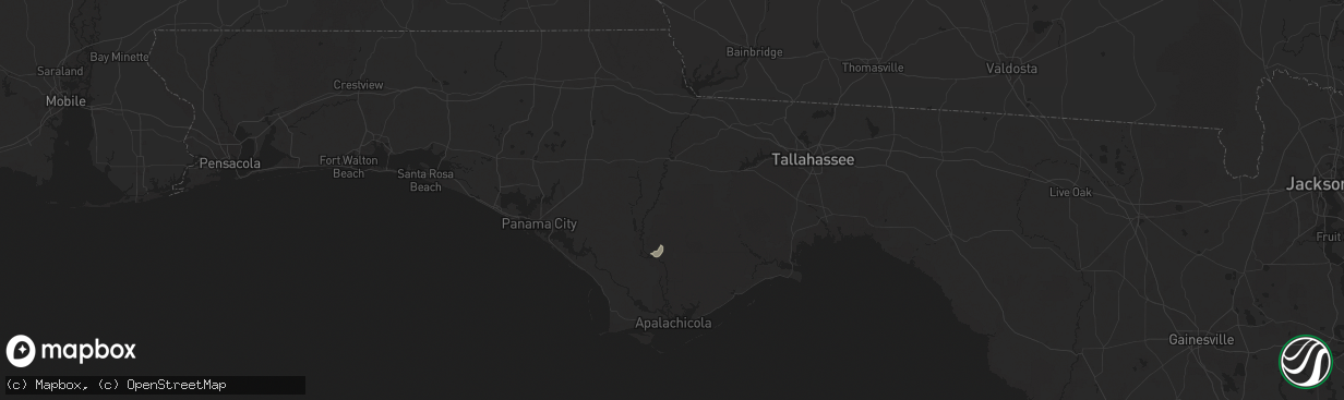 Hail map in Bristol, FL on May 8, 2025