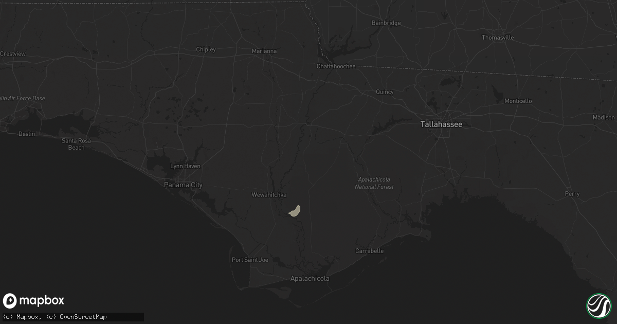 Hail map in Bristol, FL on May 8, 2025