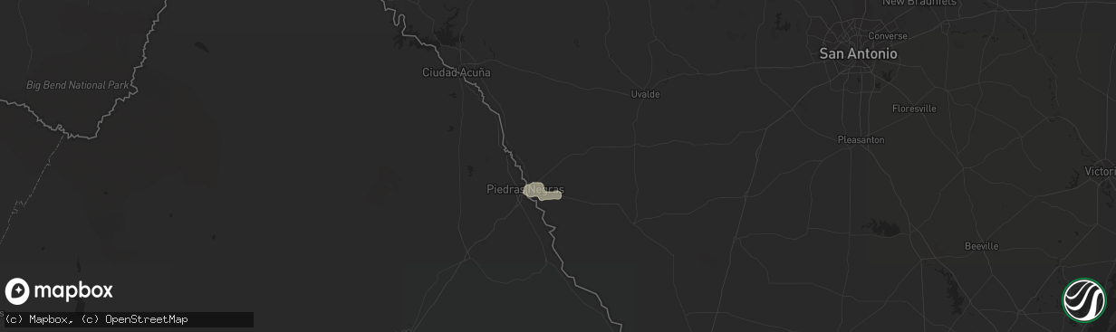 Hail map in Eagle Pass, TX on May 8, 2025