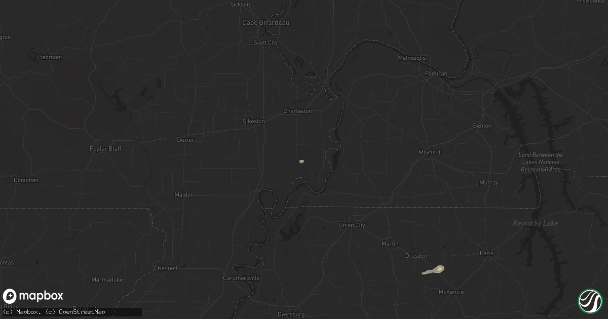 Hail map in East Prairie, MO on May 8, 2025