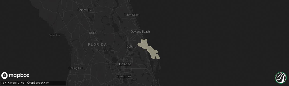 Hail map in Edgewater, FL on May 8, 2025