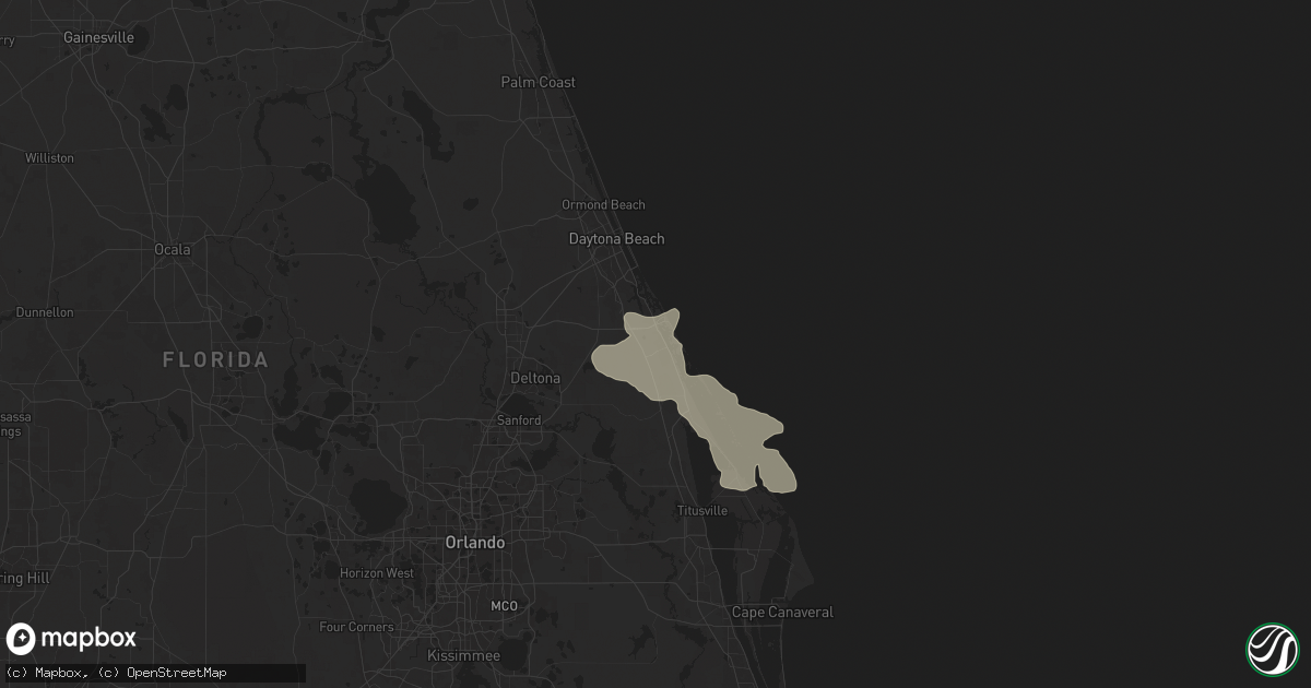 Hail map in Edgewater, FL on May 8, 2025