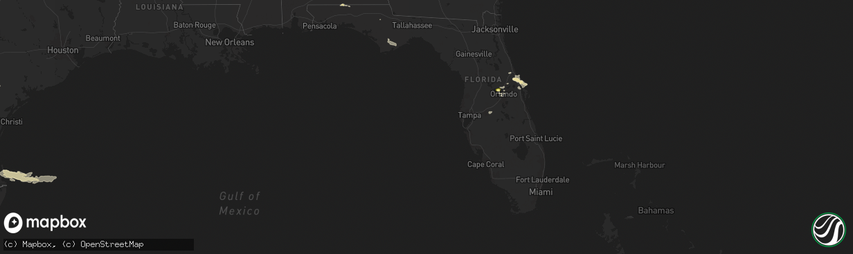 Hail map in Florida on May 8, 2025