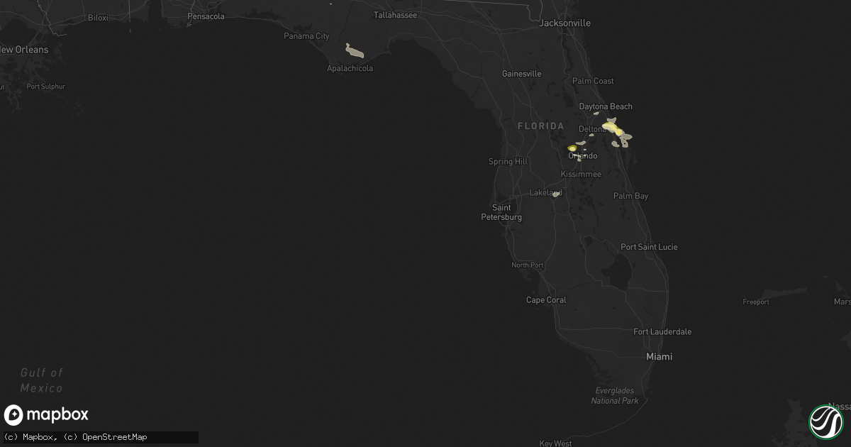 Hail map in Florida on May 8, 2025