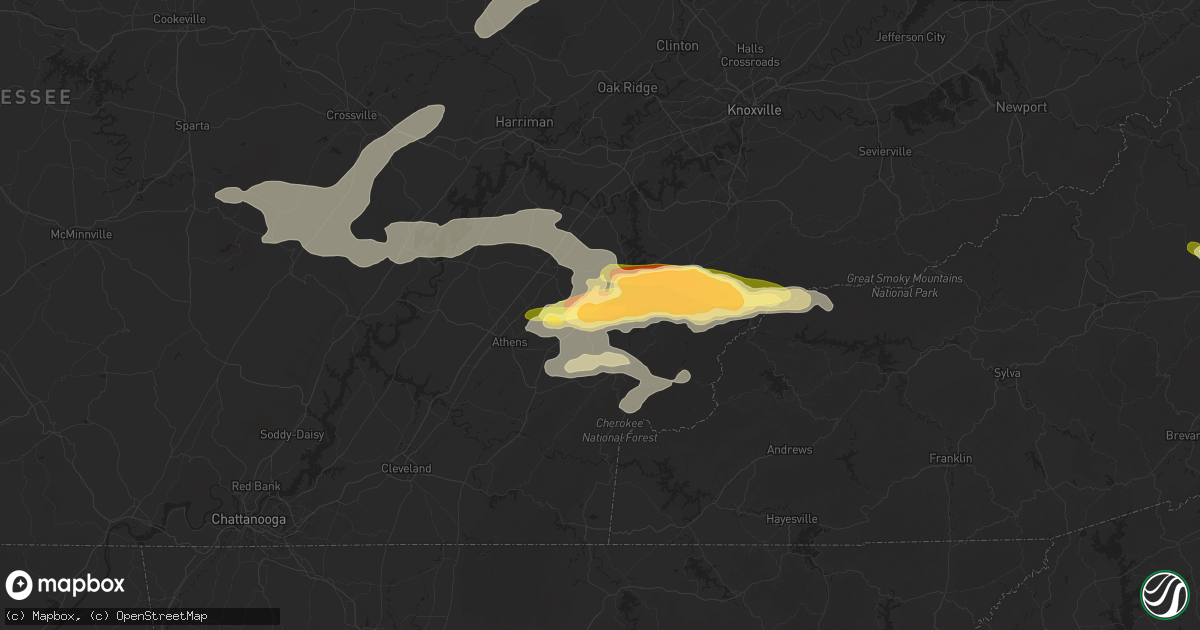 Hail map in Madisonville, TN on May 8, 2025