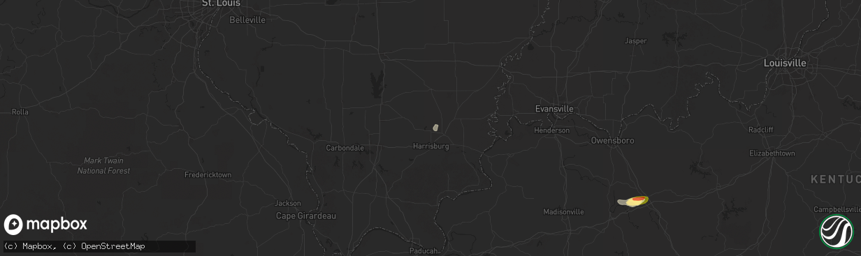 Hail map in Raleigh, IL on May 8, 2025