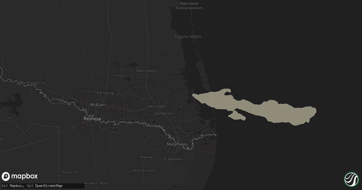 Hail map in Rio Hondo, TX on May 8, 2025