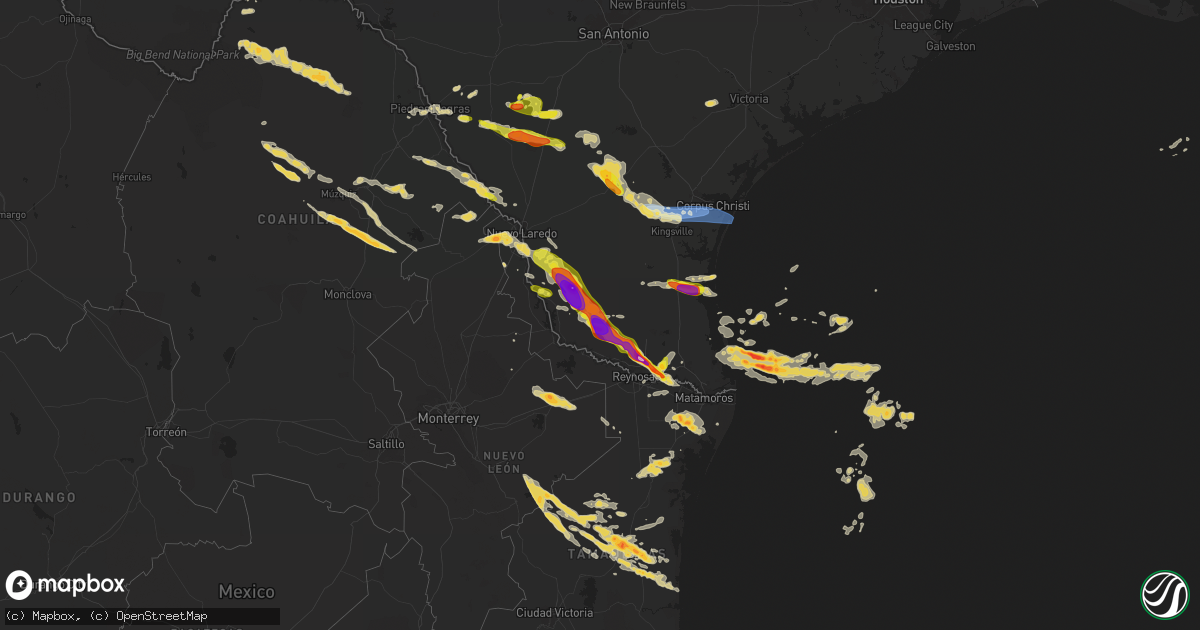 Hail map on May 8, 2025