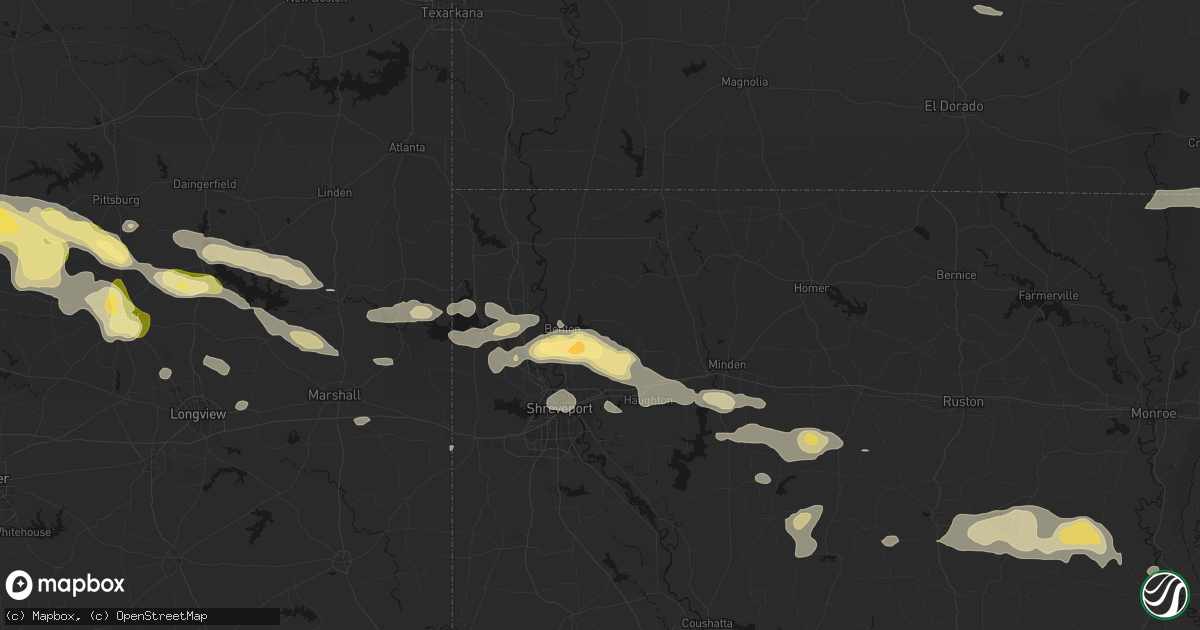 Hail map in Benton, LA on May 8, 2026