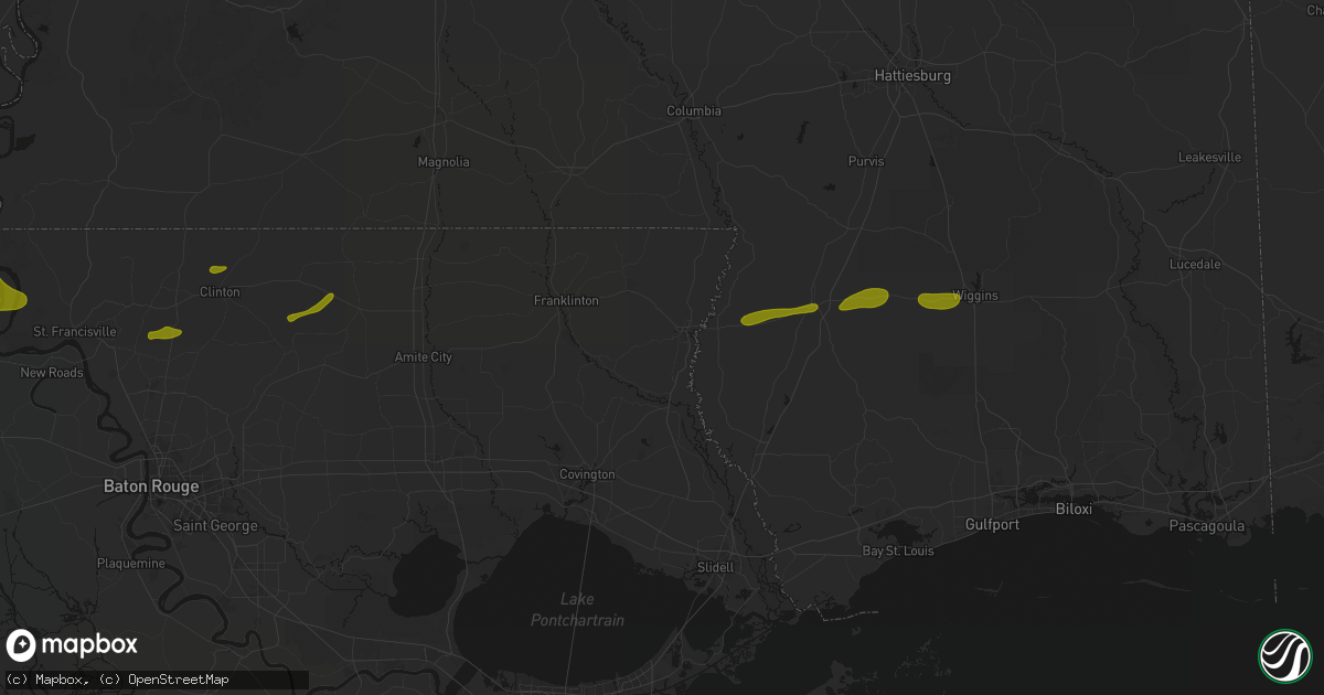 Hail map in Bogalusa, LA on May 8, 2026