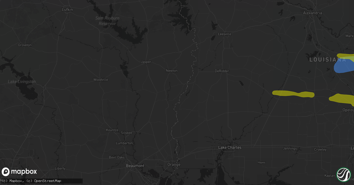 Hail map in Bon Wier, TX on May 8, 2026