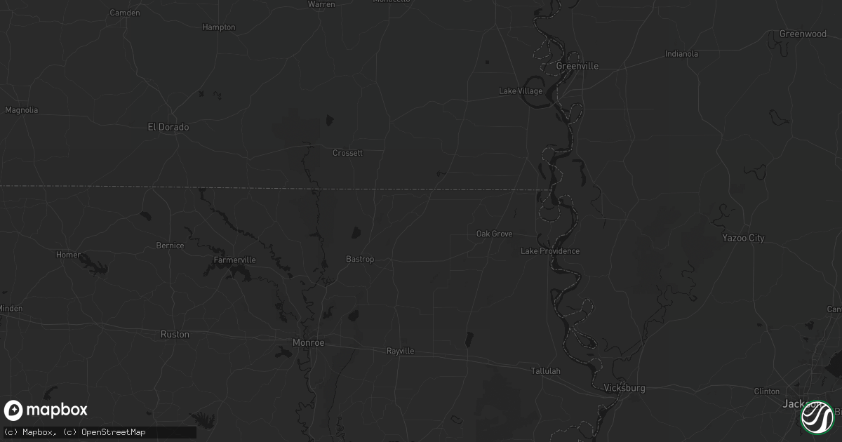Hail map in Bonita, LA on May 8, 2026
