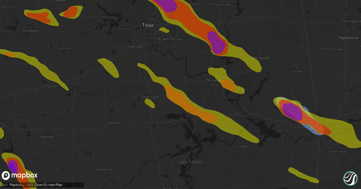 Hail map in Boynton, OK on May 8, 2026