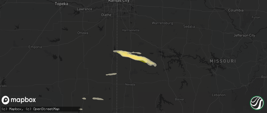 Hail map in Butler, MO on May 8, 2026