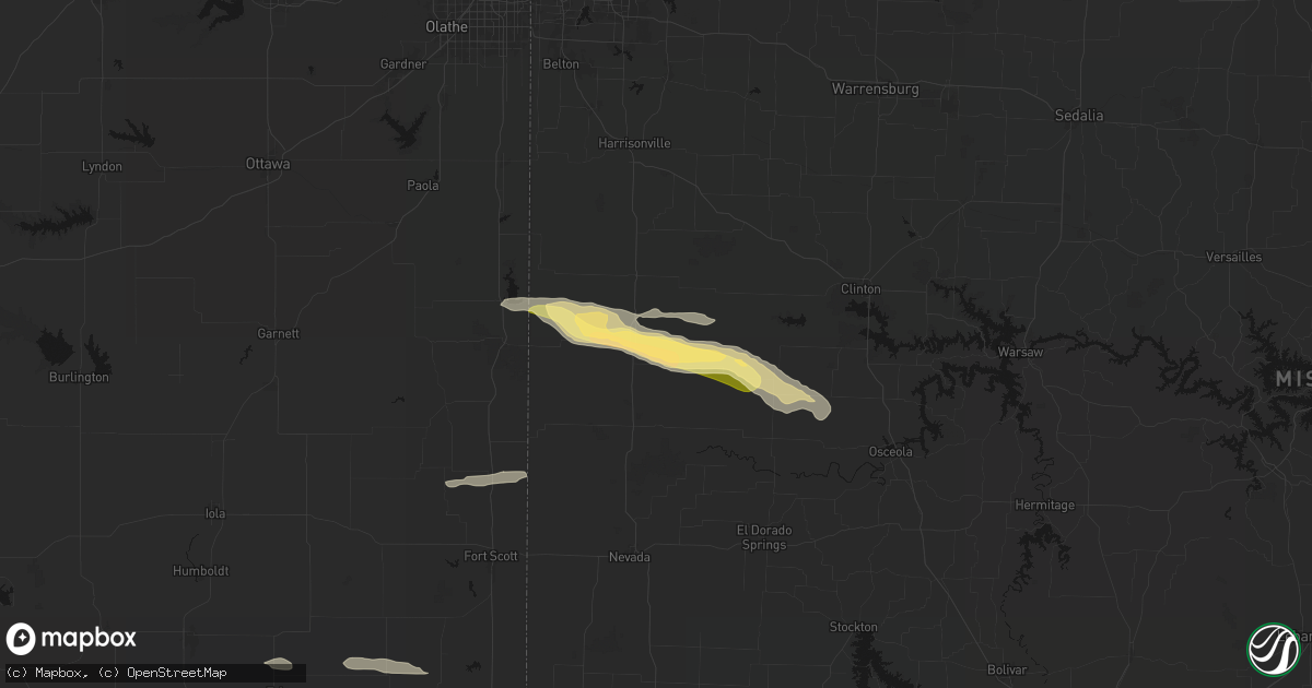 Hail map in Butler, MO on May 8, 2026
