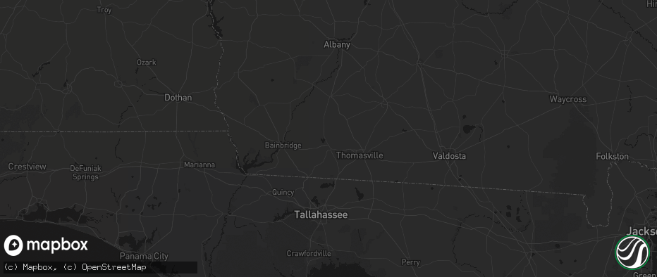 Hail map in Cairo, GA on May 8, 2026