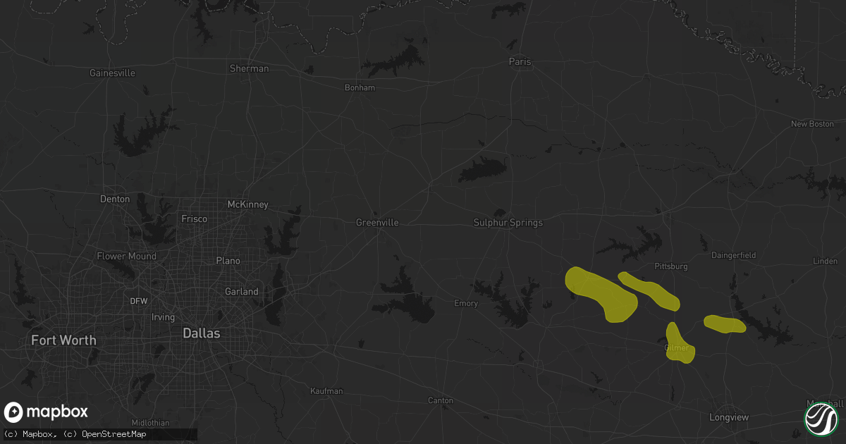 Hail map in Campbell, TX on May 8, 2026