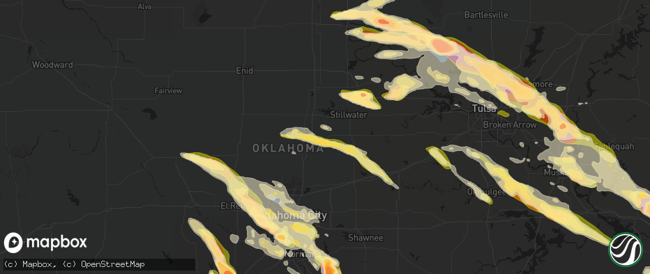 Hail map in Coyle, OK on May 8, 2026