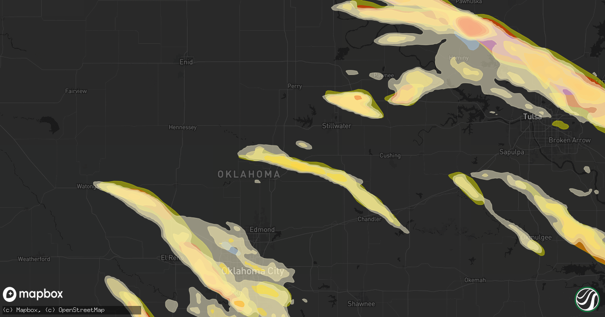 Hail map in Coyle, OK on May 8, 2026