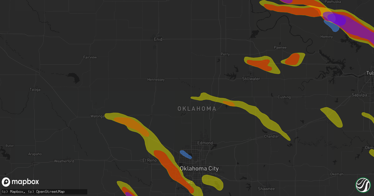 Hail map in Crescent, OK on May 8, 2026