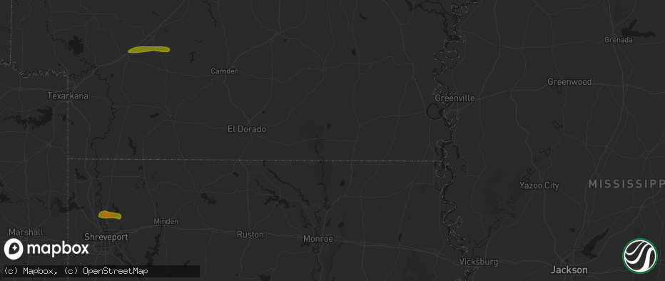 Hail map in Crossett, AR on May 8, 2026