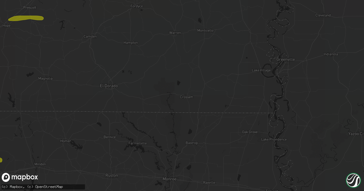 Hail map in Crossett, AR on May 8, 2026