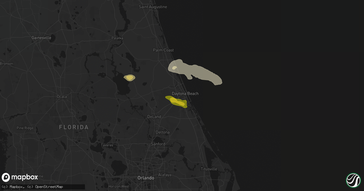 Hail map in Daytona Beach, FL on May 8, 2026