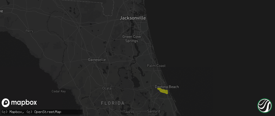 Hail map in East Palatka, FL on May 8, 2026