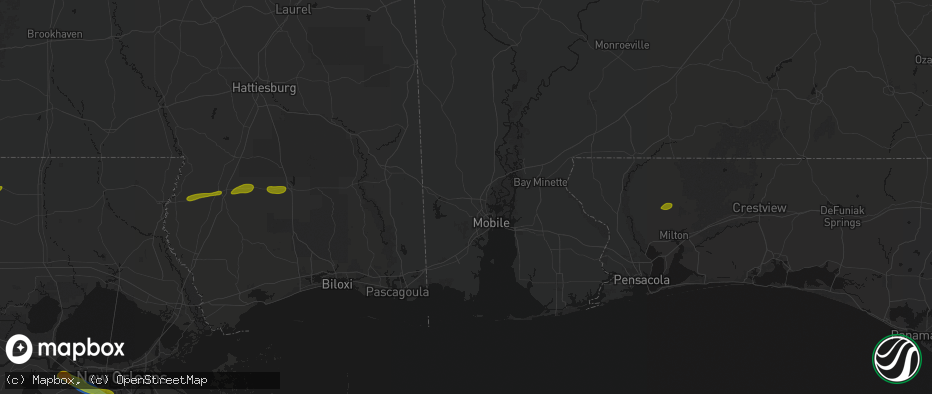 Hail map in Eight Mile, AL on May 8, 2026