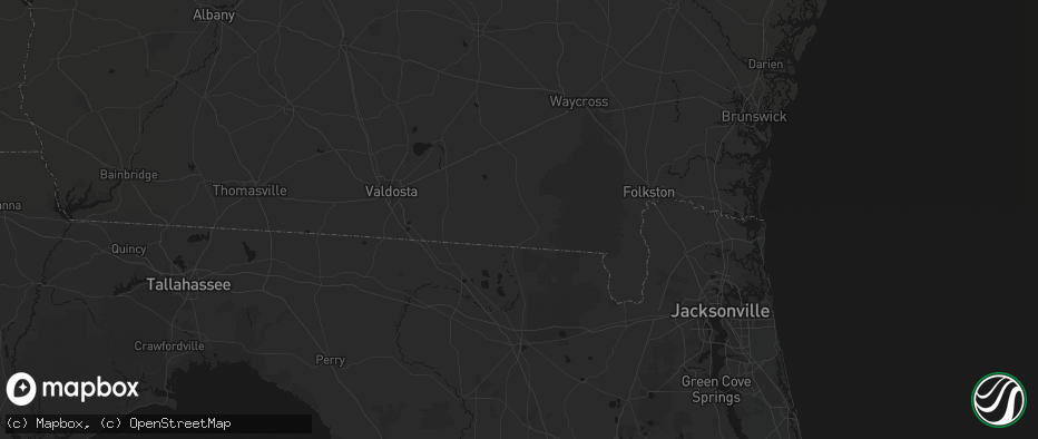 Hail map in Fargo, GA on May 8, 2026