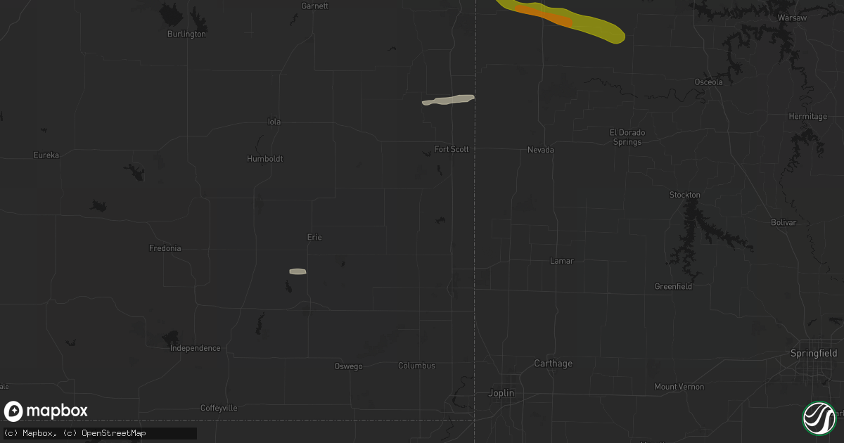 Hail map in Farlington, KS on May 8, 2026