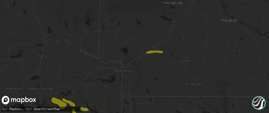Hail map in Fulton, AR on May 8, 2026