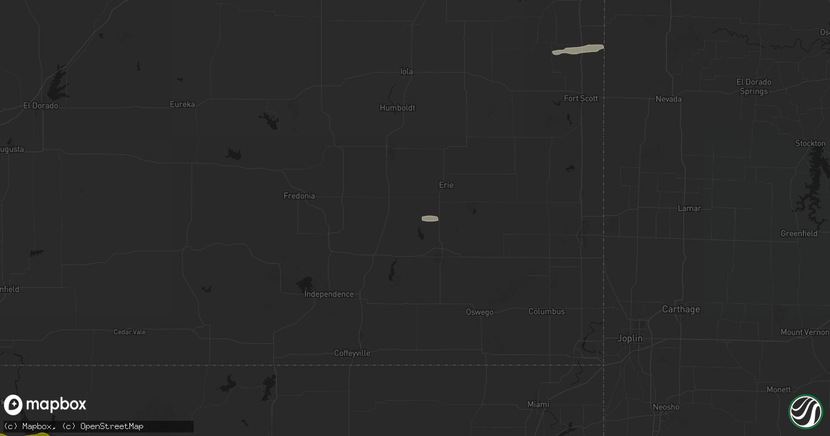 Hail map in Galesburg, KS on May 8, 2026