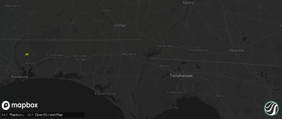 Hail map in Grand Ridge, FL on May 8, 2026