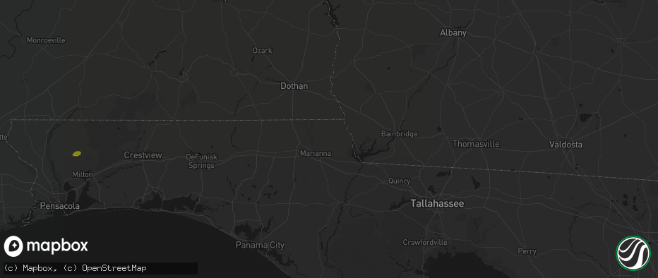 Hail map in Greenwood, FL on May 8, 2026