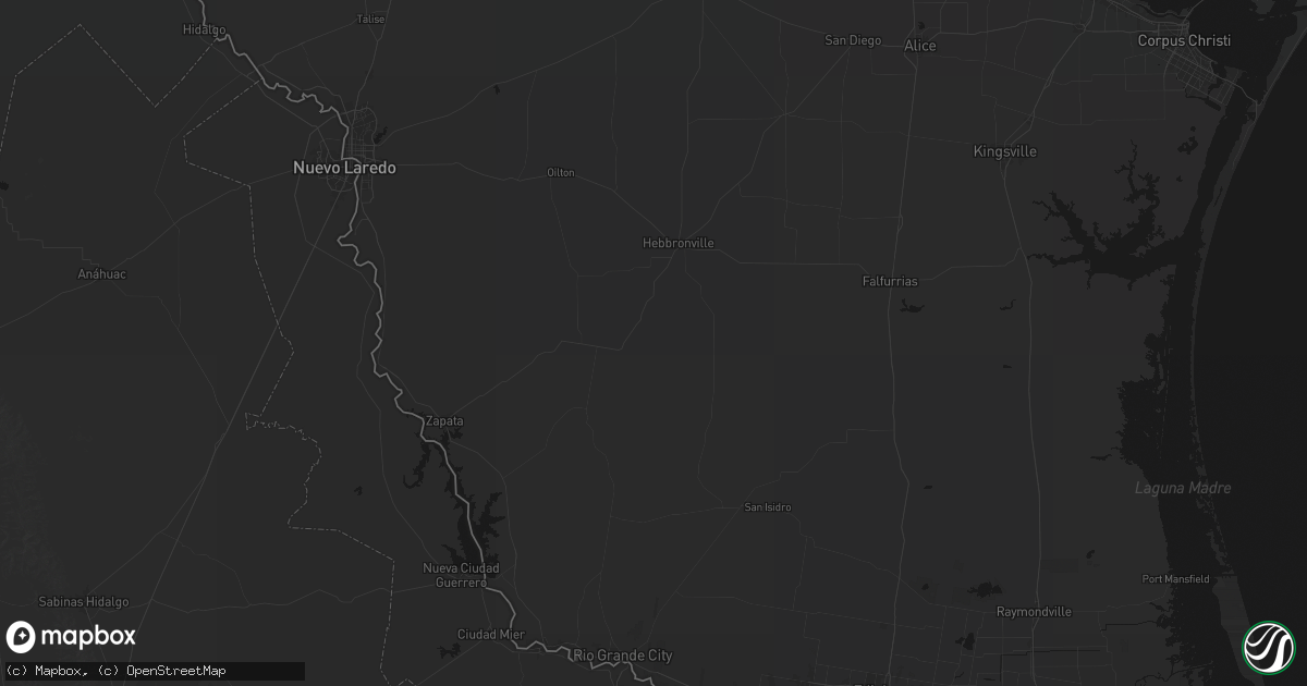 Hail map in Hebbronville, TX on May 8, 2026