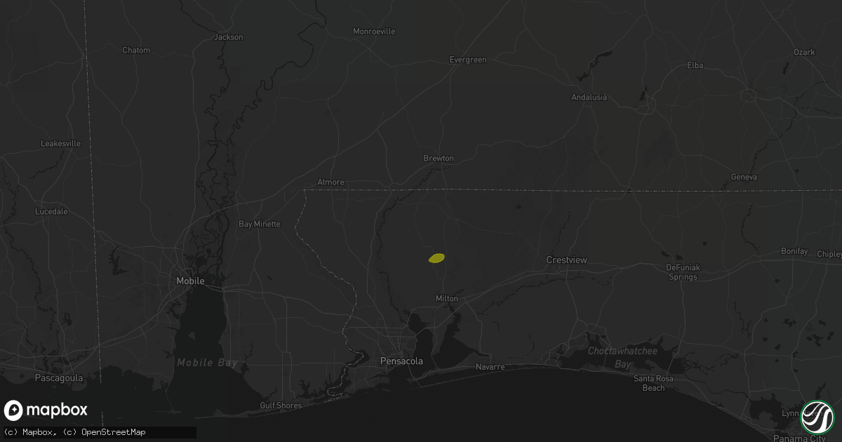 Hail map in Jay, FL on May 8, 2026