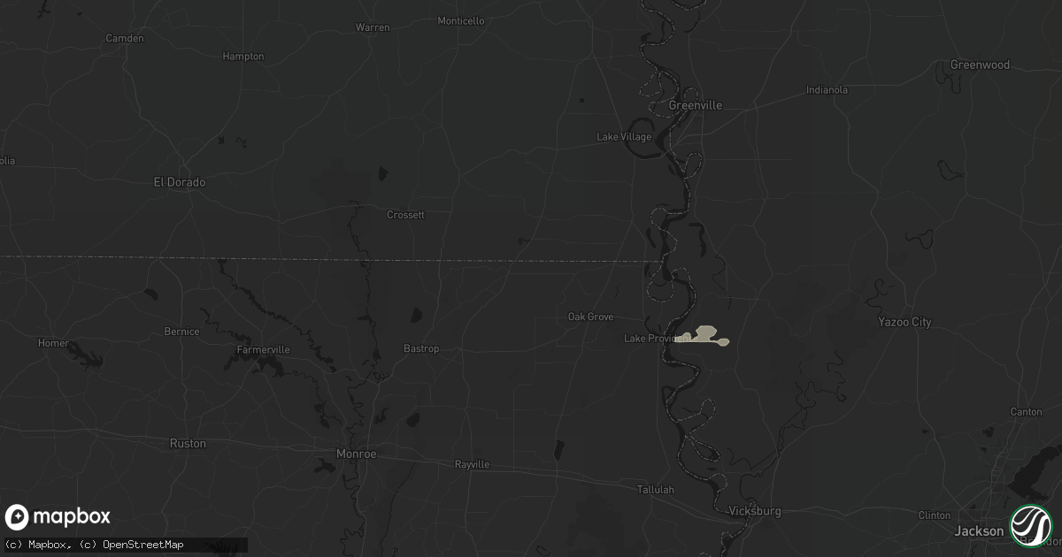 Hail map in Jones, LA on May 8, 2026
