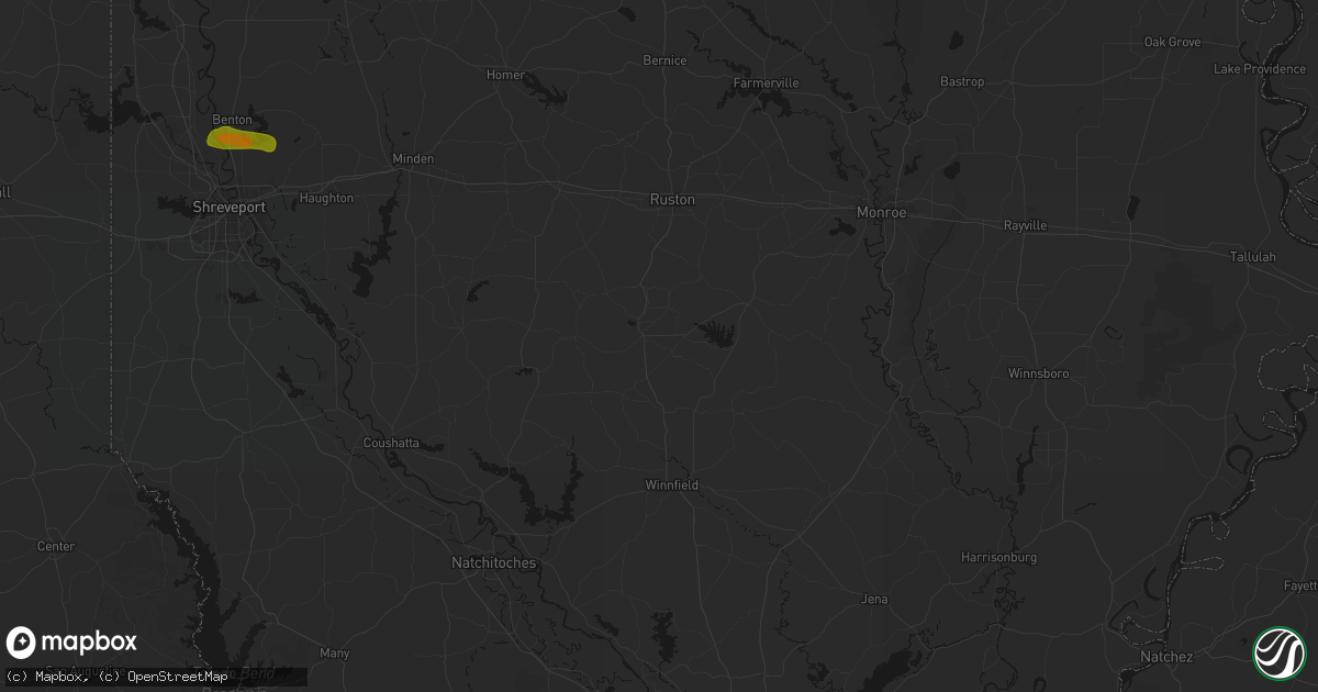Hail map in Jonesboro, LA on May 8, 2026
