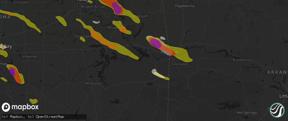 Hail map in Keota, OK on May 8, 2026