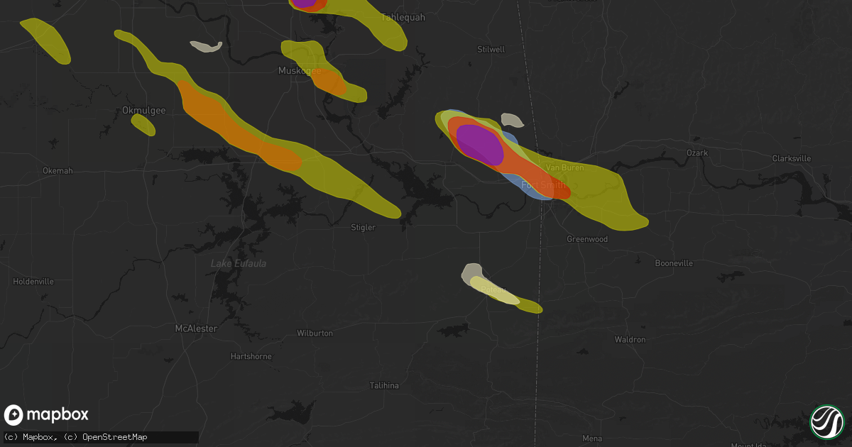 Hail map in Keota, OK on May 8, 2026