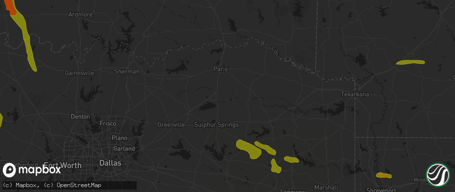 Hail map in Lake Creek, TX on May 8, 2026
