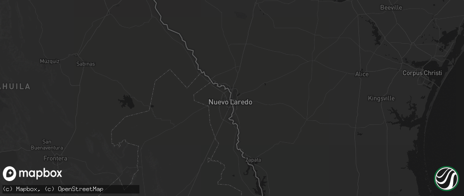Hail map in Laredo, TX on May 8, 2026