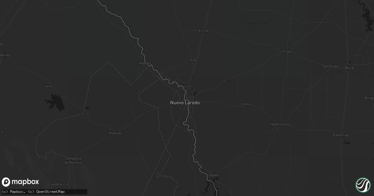 Hail map in Laredo, TX on May 8, 2026
