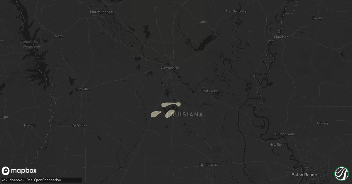 Hail map in Lecompte, LA on May 8, 2026