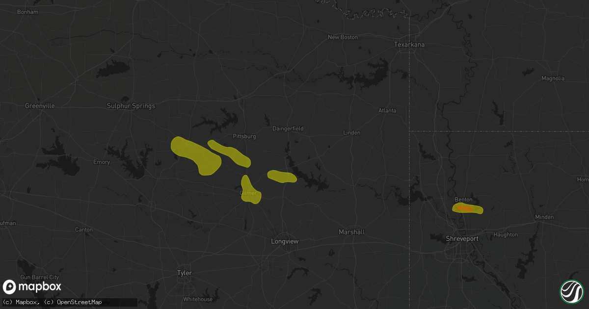 Hail map in Lone Star, TX on May 8, 2026