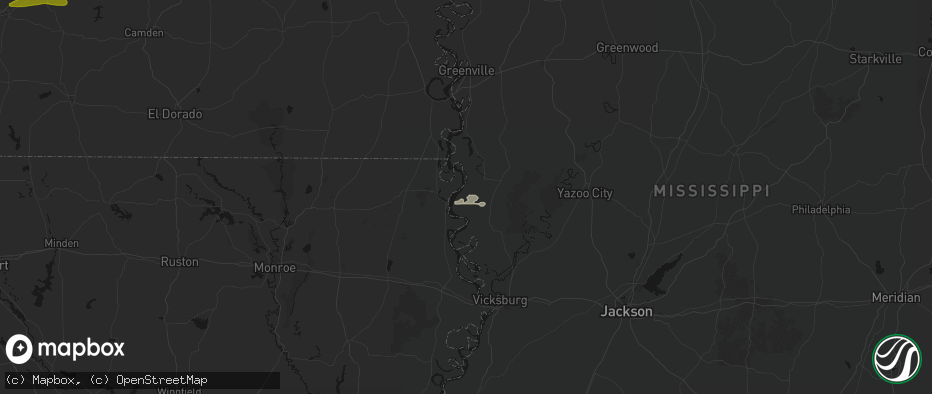 Hail map in Mayersville, MS on May 8, 2026
