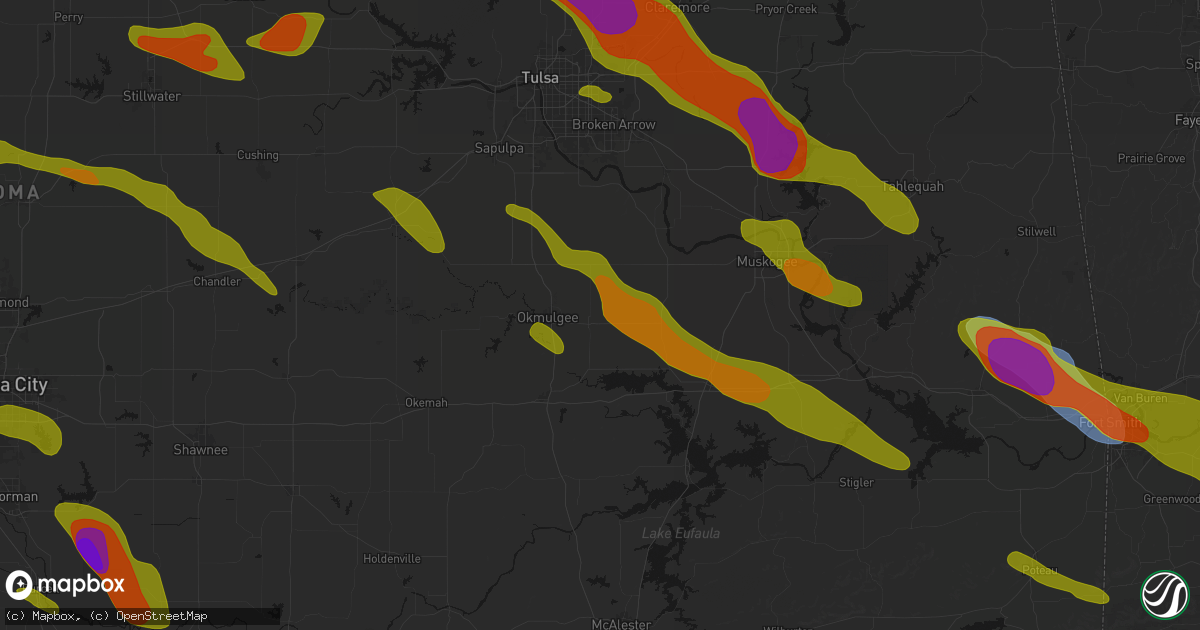 Hail map in Morris, OK on May 8, 2026