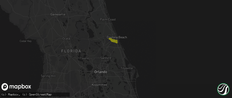 Hail map in New Smyrna Beach, FL on May 8, 2026